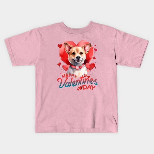 cute dog sayings for valentine's day Kids T-Shirt by HaMa-Cr0w